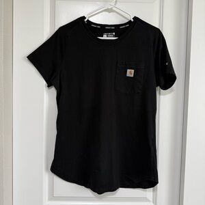 Carhartt T-shirt Black Relaxed Fit Crew Neck Tee Force